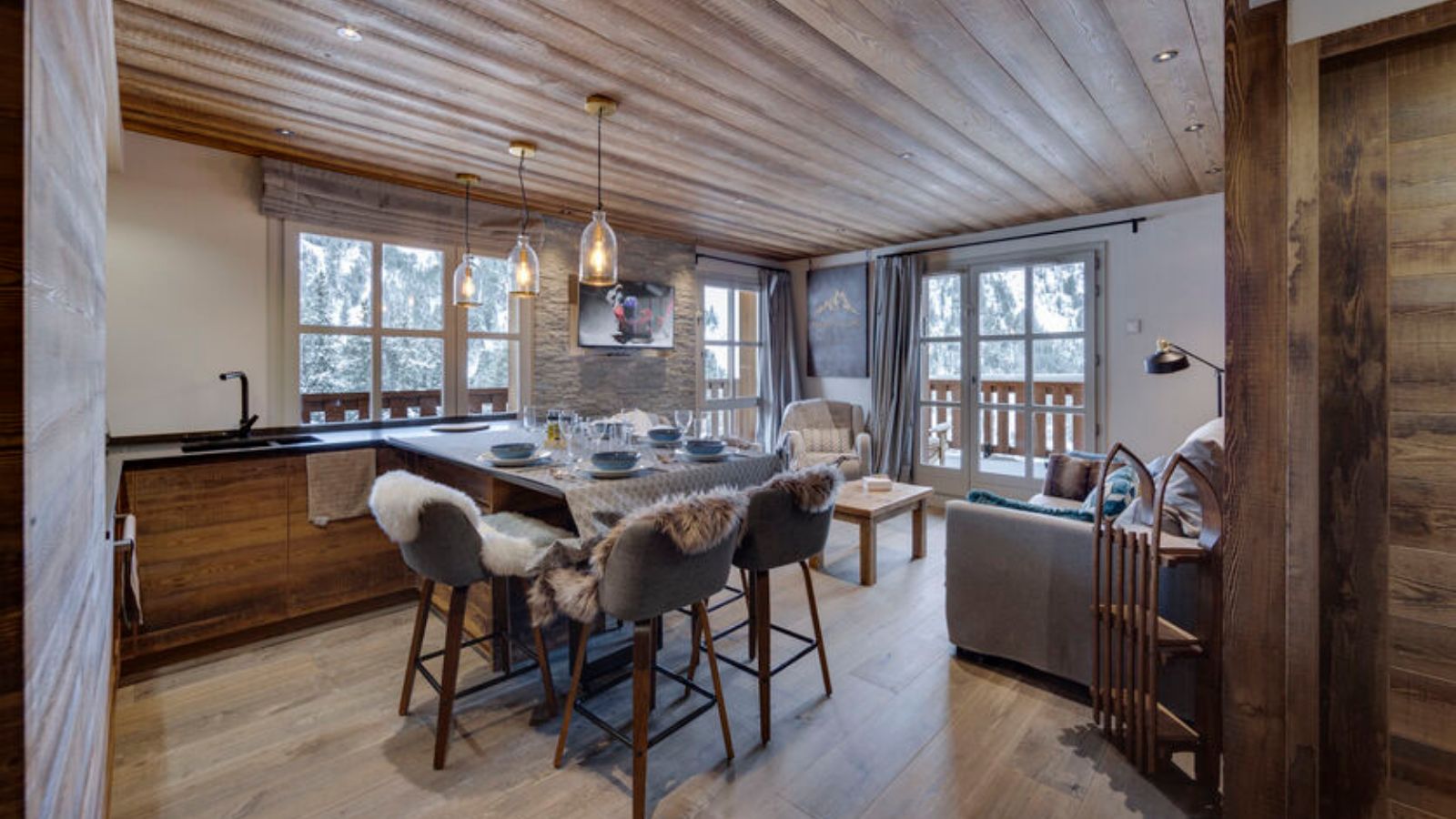 View of Apartment Refuge du Montagnard 551 | Luxury Ski Chalet Les Arcs ...