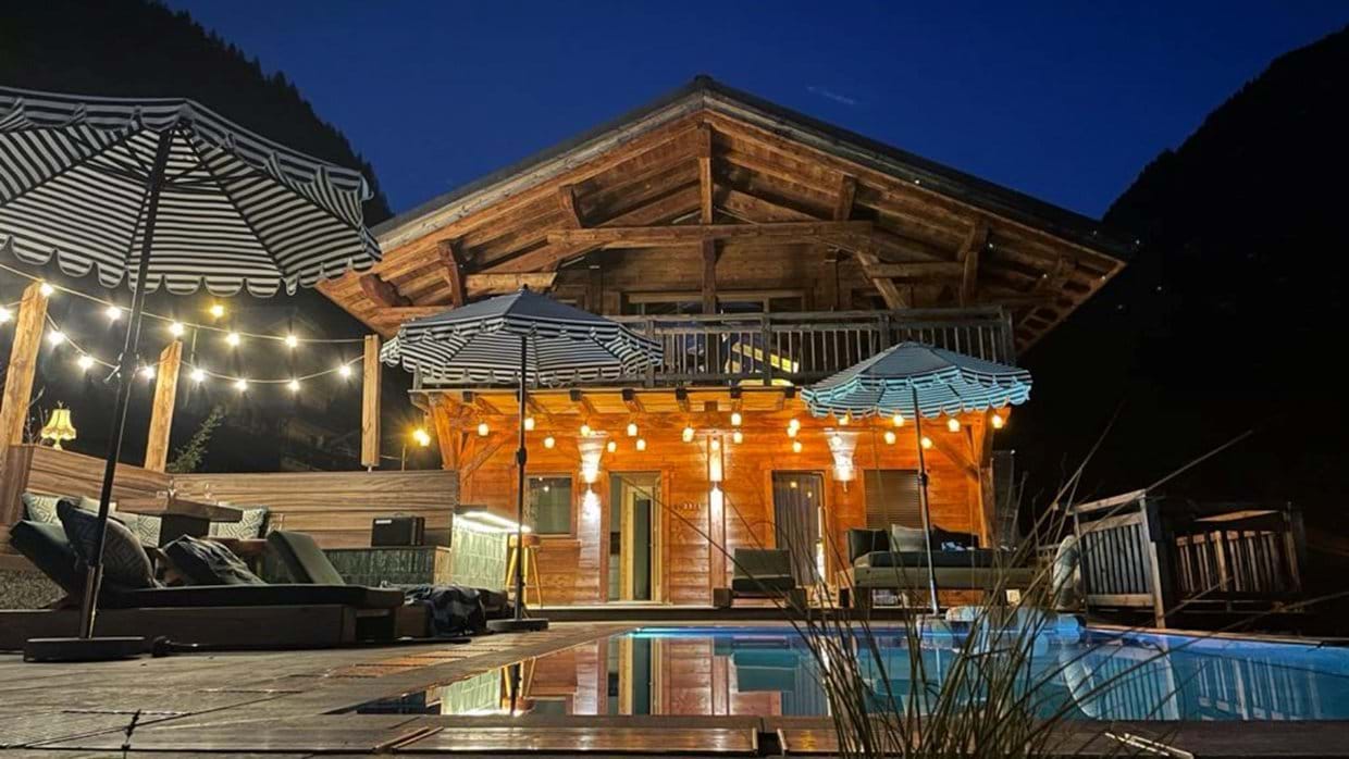 Luxury-Ski-Chalet-Morzine-Doyen-Oxford-Ski-Pool night.JPG